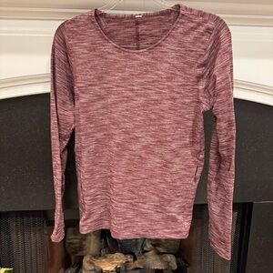 lululemon Maroon Long Sleeve Running Shirt Size 4